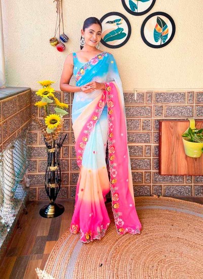 Georgette Sarees Manufacturers in Surat