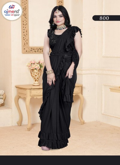 Affordable Ready to Wear Sarees Budget Friendly Pre Stitched Saree Collection by Ajmera Fashion Limited in Surat