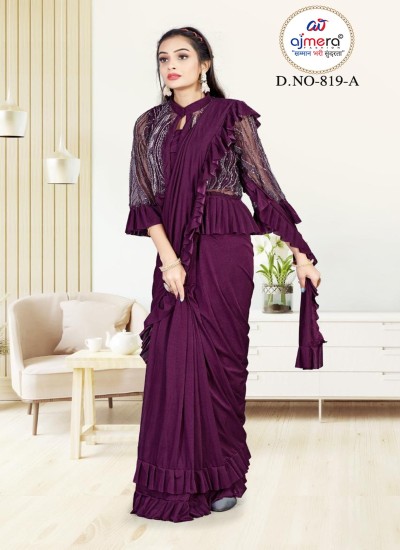 Affordable Wholesale Ready to Wear Sarees Pre Stitched Sarees for Bulk Supply and Retail Ajmera Fashion Limited in Surat