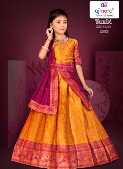 Ajmera Fashions Exclusive Kids Lehenga Choli Range Comfortable Colorful and Affordable in Surat