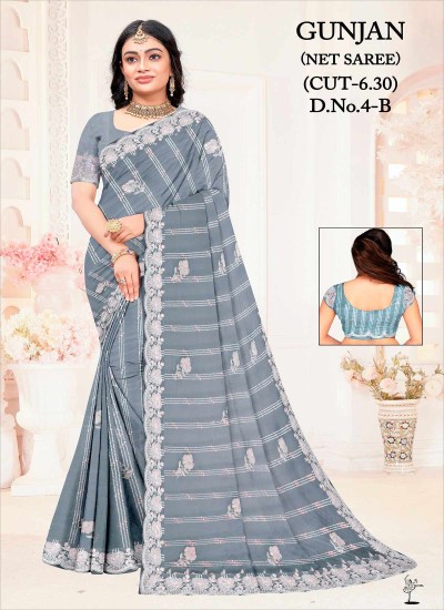 Bridal and Party Wear Net Sarees Affordable Wholesale Collection in Surat