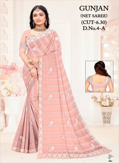 Bridal and Party Wear Net Sarees Affordable Wholesale Collection in Surat