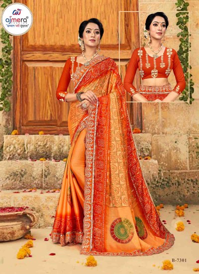 Buy Bandhani Gota Patti Silk Sarees Timeless Art with a Modern Twist in Surat