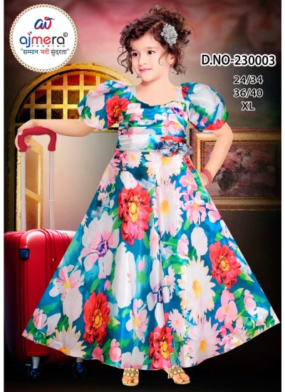 Buy Kids Designer Dresses Wholesale Party Ethnic and Casual Styles in Surat
