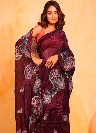 Classic Embroidered Saree Georgette with Modern Designer Touch in Surat