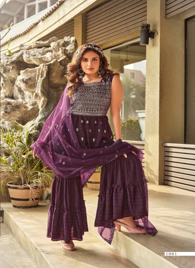 Classic Sarara Ghara Dress Embellished Partywear Collection in Surat
