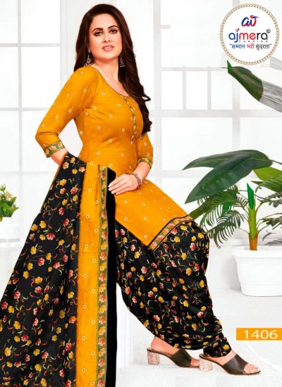 Designer Cotton Patiala Suit for Festive Wear Classic Salwar with Embroidered Kameez in Surat
