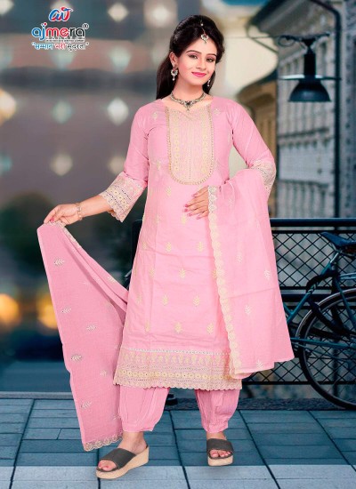 Designer Patiala Suit with Fancy Embellishments for Festive Wear in Surat