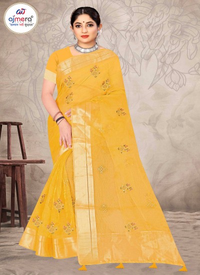 Elegant and Chic Linen Fancy Saree for Contemporary Women in Surat