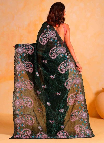Exclusive Embroidered Georgette Saree Perfect for Festive Occasions in Surat