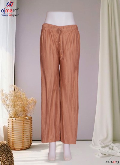Fresh Light Tone Palazzo Pants for Women Comfortable and Chic in Surat