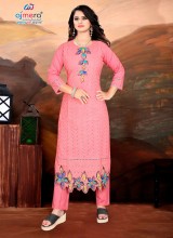 Graceful Lakhnavi Kurti with Authentic Chikankari Work  in Surat