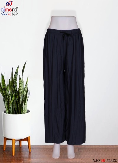 High Waisted Plain Palazzo Pants for Women All Day Comfort in Surat