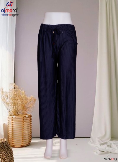 New Season Dark Colored Palazzo Pants Sophisticated Everyday Style in Surat