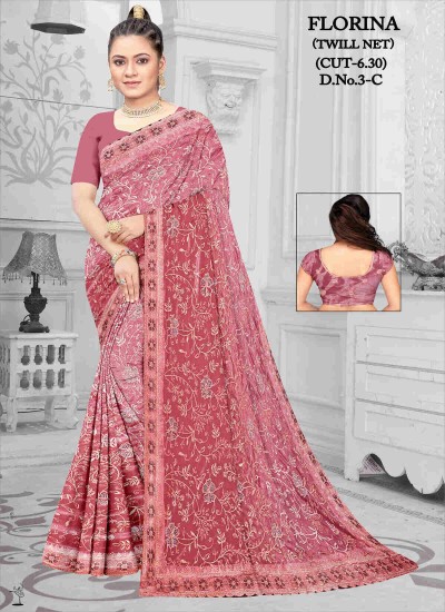 Premium Net Sarees Lace Detailing and Trendy Designs in Surat