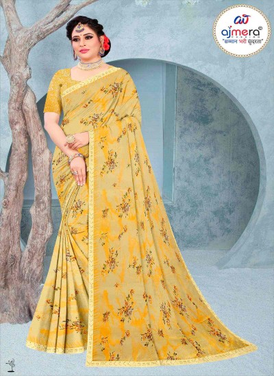 Premium Trendy Georgette Saree Vibrant Colors and Graceful Drape in Surat