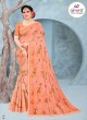 Premium Trendy Georgette Saree Vibrant Colors and Graceful Drape  in Surat