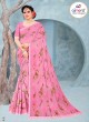 Premium Trendy Georgette Saree Vibrant Colors and Graceful Drape  in Surat