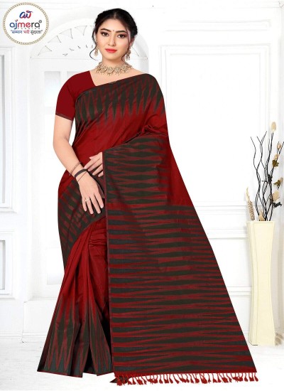 Pure Cotton Saree with Gold Moon Design Ethereal and Stylish in Surat