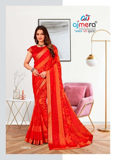 Rangoli Georgette Saree Lightweight Elegance with Subtle Patterns in Surat
