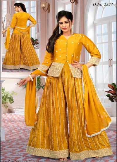 Silk Blend Sharara Sets for Weddings Elegant Wholesale Attire in Surat
