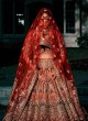 Traditional Red Shaadi Lehenga With Sequence Zari Work  in Surat