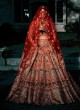 Traditional Red Shaadi Lehenga With Sequence Zari Work  in Surat