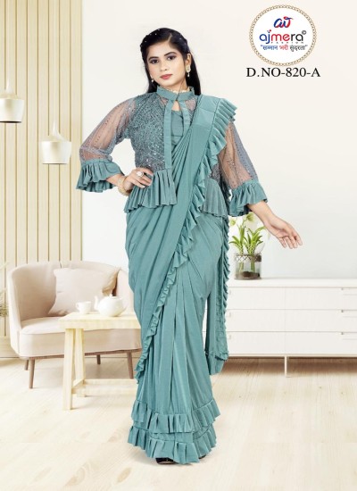 Wholesale Ready to Wear Sarees Pre Stitched Designer Sarees in Premium Fabrics for Bulk Purchase Ajmera Fashion Limited in Surat