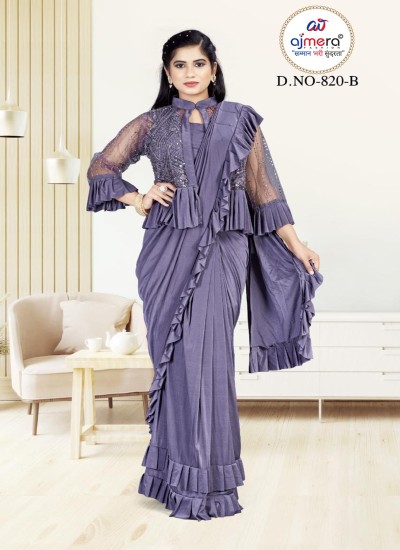 Wholesale Ready to Wear Sarees Pre Stitched Designer Sarees in Premium Fabrics for Bulk Purchase Ajmera Fashion Limited in Surat